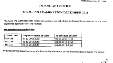 IGNOU-BED-Exams-Re-Scheduled-December-2018-January-2019