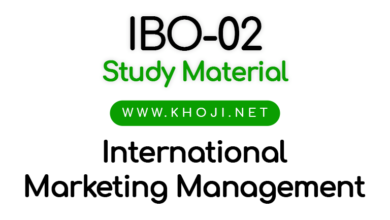 IBO-02 Study Material International Matketing Management IGNOU