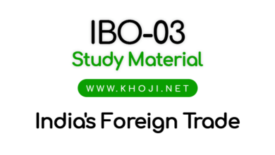 IBO-03 StudyQ Material India's Foreign Trade IGNOU MCOM PGDIBO