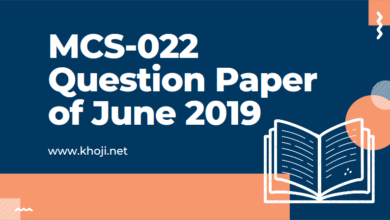 MCS-022 June 2019 Term End Exam Question Paper in PDF