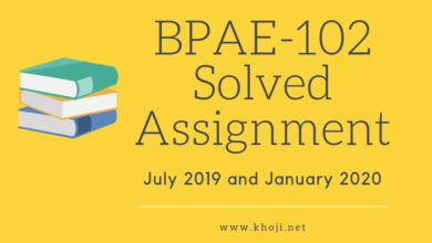 BPAE-102 Solved Assignment 2019-2020 FREE