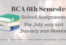 IGNOU BCA 6th Semester Solved Assignments 2019-20 Session