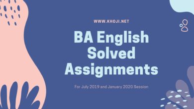 IGNOU BA English Solved Assignments For July 2019 and January 2020 Session