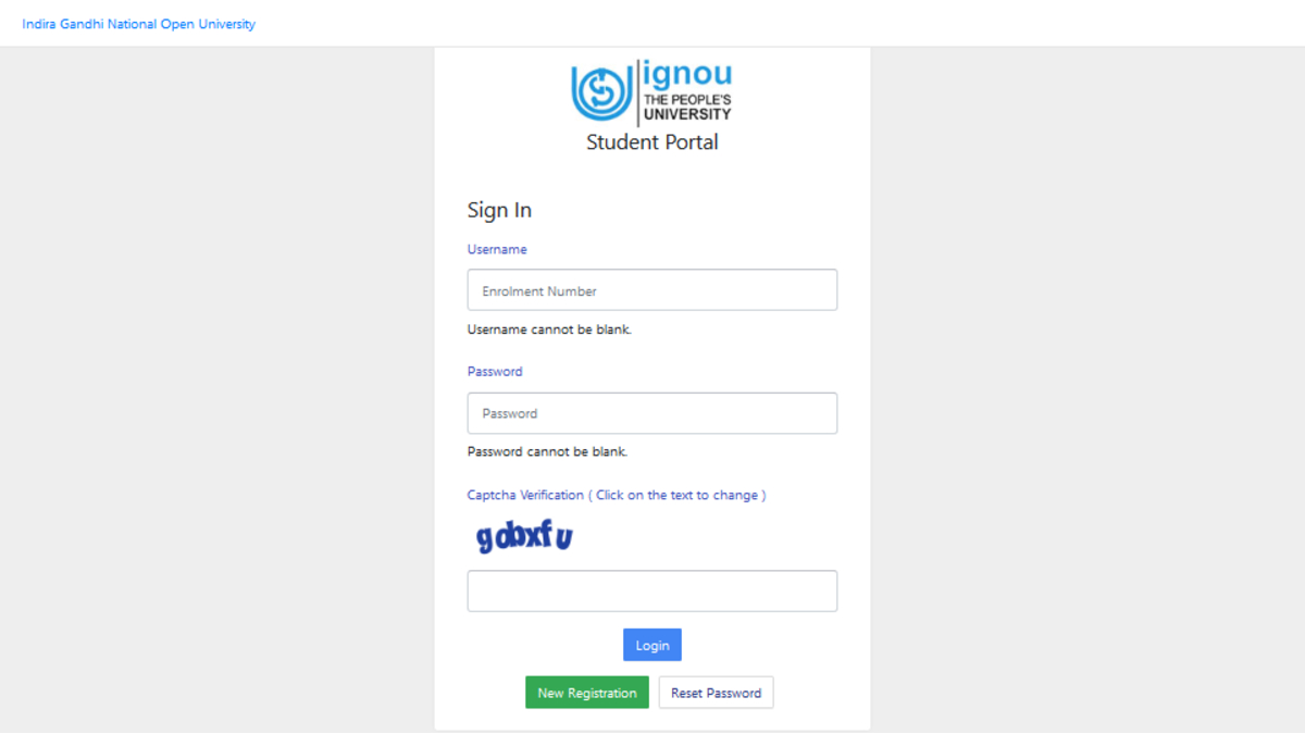 IGNOU Re-Registration Portal July 2020 Session
