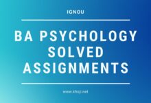 IGNOU BA Psychology Solved Assignments