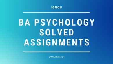 IGNOU BA Psychology Solved Assignments
