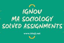 IGNOU MA Sociology Solved Assignments KHOJINET