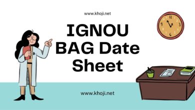 IGNOU BAG Date Sheet